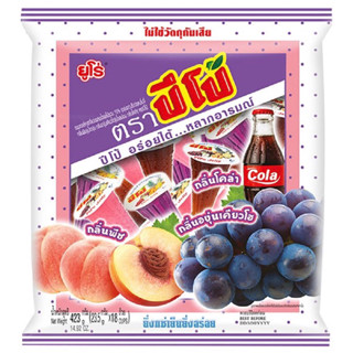 ปรโป้ พีช+โคล่า+องุ่นเคียวโฮ! 🍑🥤🍇 ครบจบ ถุงเดียวมีทั้ง 3 รสเลย 423 กรัม จำนวน 8 ถ้วย