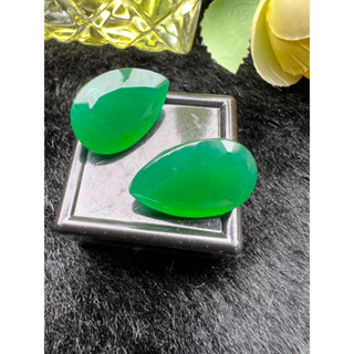 Synthetic Jade 10x14mm 2 pieces pear shape