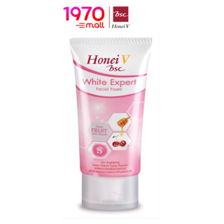 HONEI V BSC WHITE EXPERT FACIAL FOAM 50g. โฟมล้างหน้า ผสมน้ำผึ้งสูตร White Expert