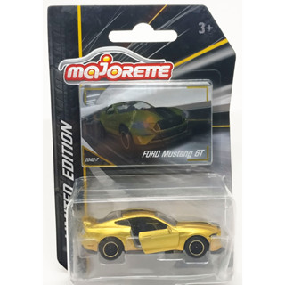 Majorette Series 9 Ford Mustang GT - สีดำด้าน / ทอง Scale 1/64 (8cm) package แบบมีการ์ด