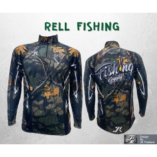 JK Thailand เสื้อตกปลา RELL FISHING ป้องกันรังสี UV 80% แห้งเร็ว