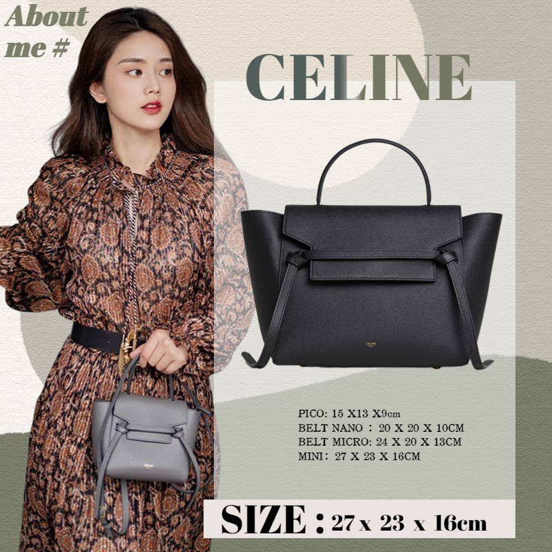 👜 เซลีน Celine BELT NANO Bag Four Sizes (NANO/MINI/PICO/MICRO) Women's Catfish Bag กระเป๋าถือสุภาพสตรี Messenger Bag