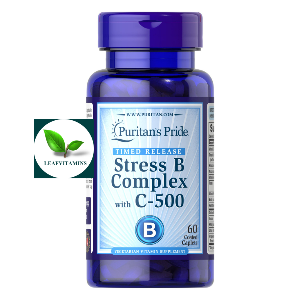 Puritan's Pride Stress Vitamin B-Complex with Vitamin C-500 Timed Release / 60 Caplets
