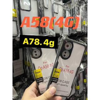 OPPO A58 5G/ A78 5G Fashinon Case หลังคลุมครอบตัววกล้อง ขอบสี ฝาหลัง กันกระแทก(แท้100%)