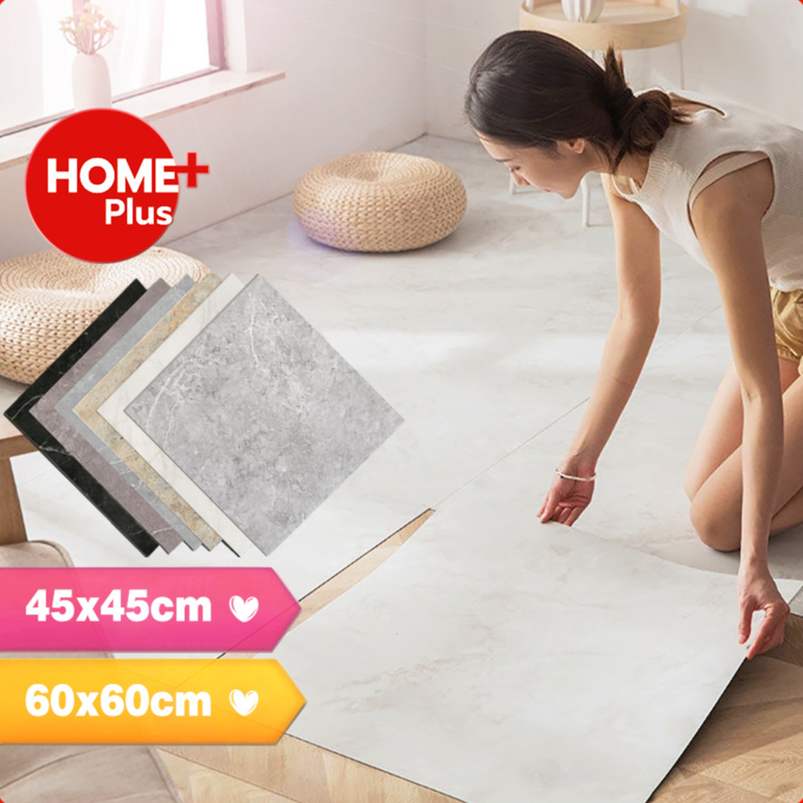 Homeplus 🏡 กระเบื้องยางลายไม้  กระเบื้องยาง ยางปูพื้น 45x45&lt;5แผ่น=1 ตรม&gt; 60x60 &lt;2.8แผ่น=1 ตรม&gt;2.0mm ทนทาน