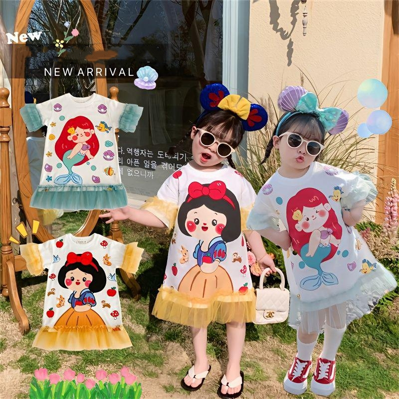 PRINCESS KESLI เด็กสาวชุดเจ้าหญิง เสื้อผ้าเด็กผู้หญิง ชุดกระโปรงเด็ก 1-9 ขวบ