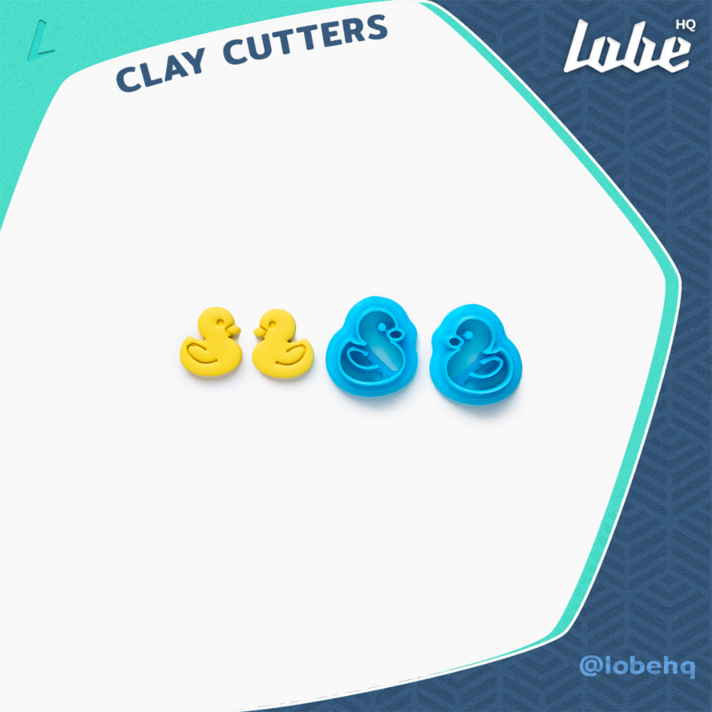 Lobehq Rubber Duck A Polymer Clay Cutter/  แม่พิมพ์กดดินโพลิเมอร์รูปทรงเป็ดน้อย A