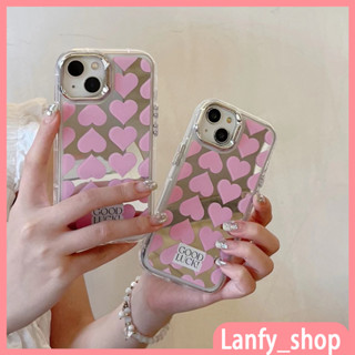 💖New 💖iPhone 14 13 12 11 Pro Max เคส for เคสไอโฟน11 น่ารัก บางเบาพกพาง่าย การ์ตูน เรียบง่าย รูปหัวใจ กระจกเงา Case