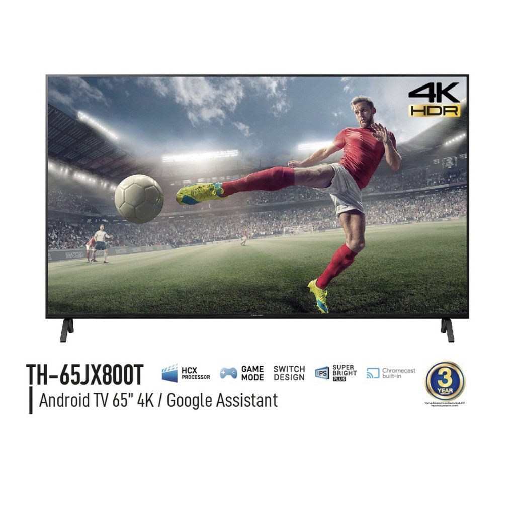 Panasonic LED TV TH-65JX800T 4K TV ทีวี 65 นิ้ว Android TV Google Assistant Dolby Vision Chromecast แอนดรอยด์ทีวี