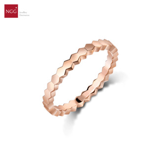 NGG Hexagon Band 18K Rose Gold Ring