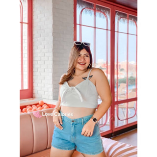 🎈Plussize เสื้อคนอ้วน🎈 Freesize  อก 36-50” ความยาว 11” (ไม่รวมสาย)