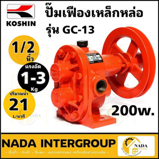 ปั๊มเฟืองเหล็กหล่อ ปั๊มเฟืองเหล็ก รุ่น GC-13 ขนาด 1/2 นิ้ว หรือ 4 หุน   ปั้มเฟือง ปั้มเฟืองเหล็กหล่อ  ปั๊มเฟือง ปั๊มสูบ