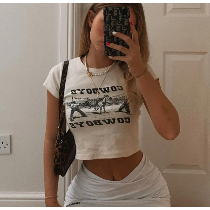 cowboy croped T-shirt