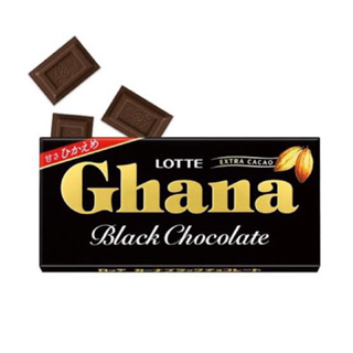 Lotte ghana black chocolate 50g. ล็อตเต้กาน่าแบล็อคช็อกโกแลต นำเข้าจากญี่ปุ่น🇯🇵