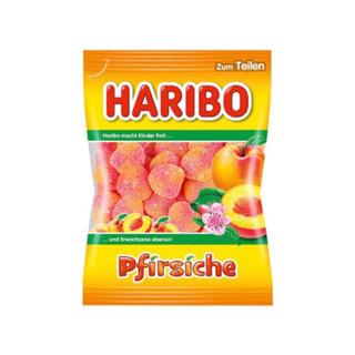 ⚡️พร้อมส่ง‼️ นำเข้าจากเยอรมัน🇩🇪 Haribo Pfirsiche เยลลี่กลิ่นลูกท้อ วุ้นเจลาตินสำเร็จรูปกลิ่นลูกท้อ ตราฮาริโบ 200g.