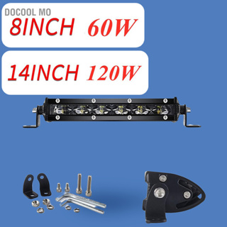 Docool Mo แถบไฟ LED ตรง 6D 24V อลูมิเนียมแก้วอินทรีย์แสงเสริม SUV แถบแสงสำหรับรถบรรทุกรถมอเตอร์ไซด์