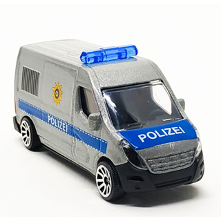 Majorette Renault Master - Polizei Silver ล้อ 5U Scale 1/66 (8cm) ไม่มี package