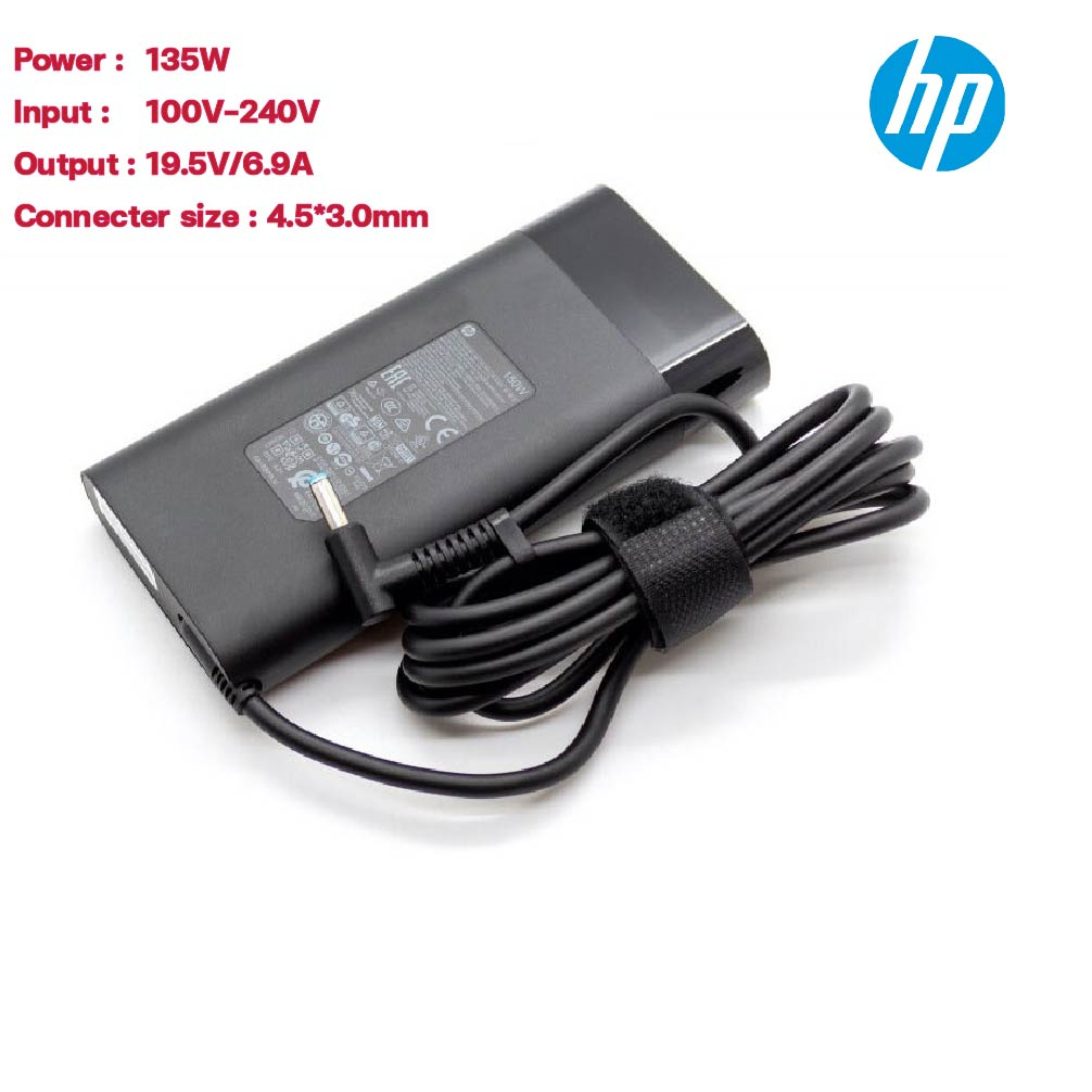 (ส่งฟรี ประกัน 1 ปี) HP Adapter ของแท้ 19.5V/6.9A 135W 4.5*3.0mm สายชาร์จ HP Spectre 15-df x360 อะแดปเตอร์ (hp017)