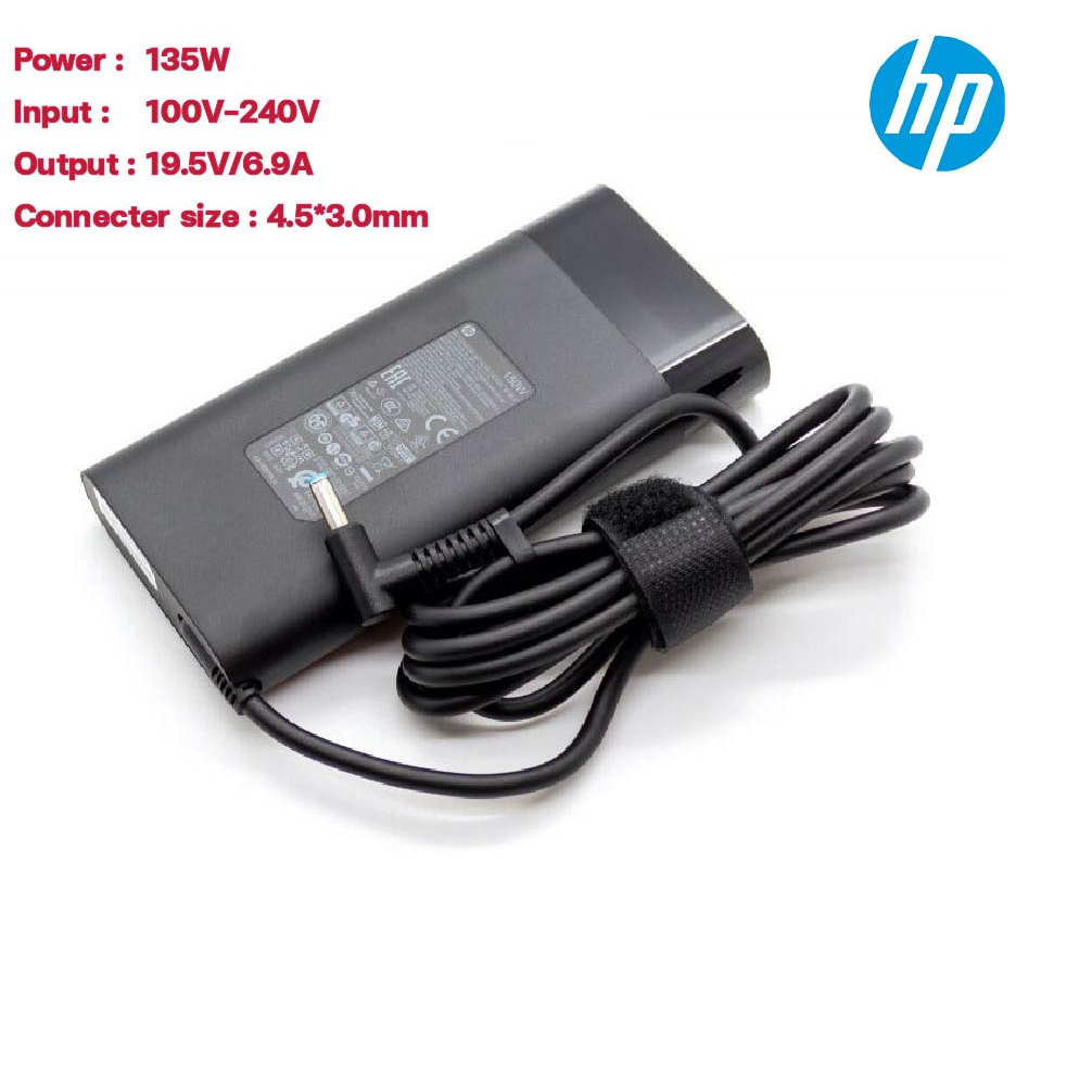 (ส่งฟรี ประกัน 1 ปี) HP Adapter ของแท้ 19.5V/6.9A 135W 4.5*3.0mm HP Spectre 15-df x360 OMEN 15‑dc ZB