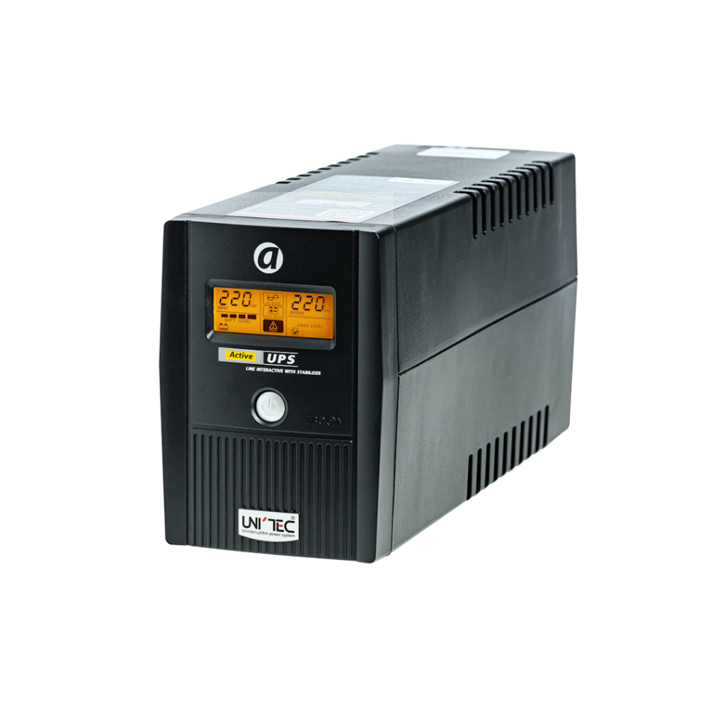 UPS 1000VA/530W รุ่น ACTIVE มือ1ล็อตใหม่/หน้าจอดิจิทัล/ใช้งานง่าย/ประกัน2 ปี [ขอใบกำกับกรุณาทักแชท]