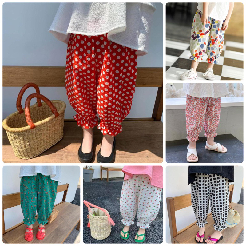 พร้อมส่งจากไทย ขายาวลายดอกเด็ก size80-140