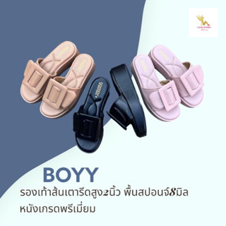 รองเท้าส้นตึกสูง 2 นิ้ว สวมหน้าเข็มขัดทรง BOYY รุ่น GD-NC2227