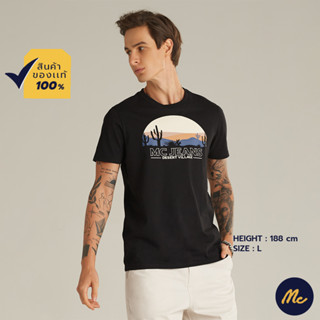 Mc Jeans เสื้อยืดแขนสั้นผู้ชาย คอกลม สีดำ MTSZA16