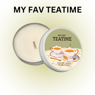 Melty.diary - My Fav Teatime Soy Wax Candle เทียนหอมไขถั่วเหลืองแบบตลับ 80g