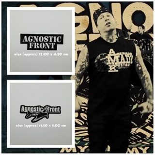 ตัวรีดติดเสื้อ งานปัก ตกแต่งเสื้อผ้า แจ๊คเก็ต Agnostic Front Embroidered Iron on Patch  DIY