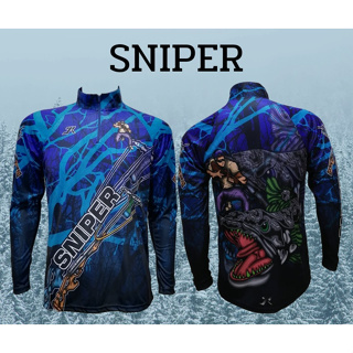 เสื้อตกปลา JK Thailand เสื้อกันยูวี ลาย SNIPER ป้องกันรังสี UV 80% แห้งเร็ว