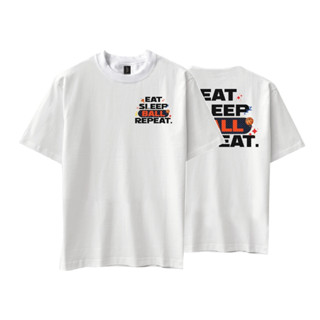 เสื้อยืดแฟชั่น เสื้อยืดแนวสตรีท  HoopLife Iconic Tee – Eat Sleep Ball Repeat