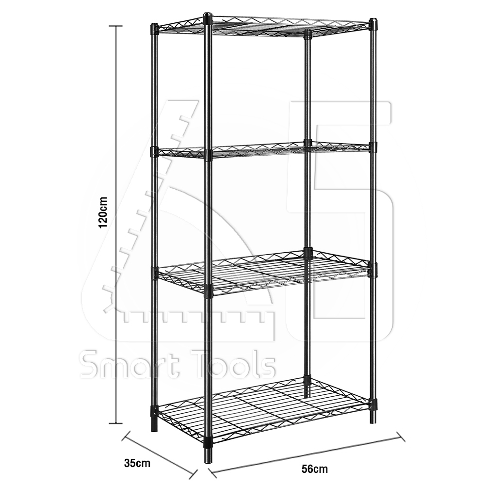 InnHome ชั้นวางของ4 ชั้น วางไมโครเวฟ อเนกประสงค์ รับน้ำหนักได้มาก 120Kg ขนาด 120x56x35cm รุ่น Z4 ราคา ถูกที่สุด ดีลบีเคเค แกลเลอรีภาพที่ 9