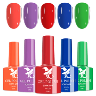สีเจล สีทาเล็บ GEL POLISH สีขวดน่ารัก สดใส ตามเฉดสีเลย 10 ml.