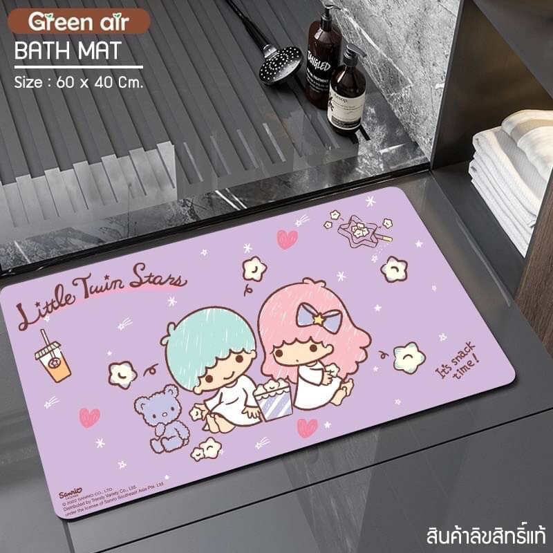 พรมเช็ดเท้า ลายsarioแท้ สัมผัสนุ่ม ดูดซับน้ำได้ดี ขนาด60*40cm.