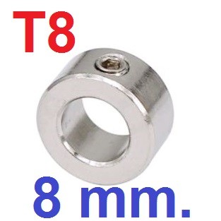 (5ชิ้น)แหวนล็อค ใช้กับแกน 8mm. Lock Collar lock ring T8 screw lock ring lock block isolation column แกนเหล็ก เพลาเหล็ก