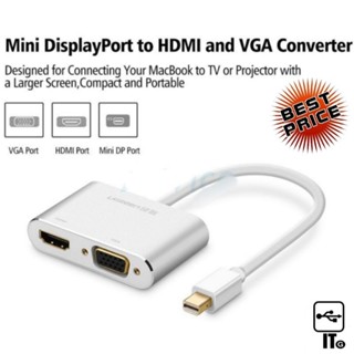 Converter Mini Display Port TO H เชื่อมต่อ + VGA (20421) อุปกรณ์เชื่อมต่อ ประกัน 2Y