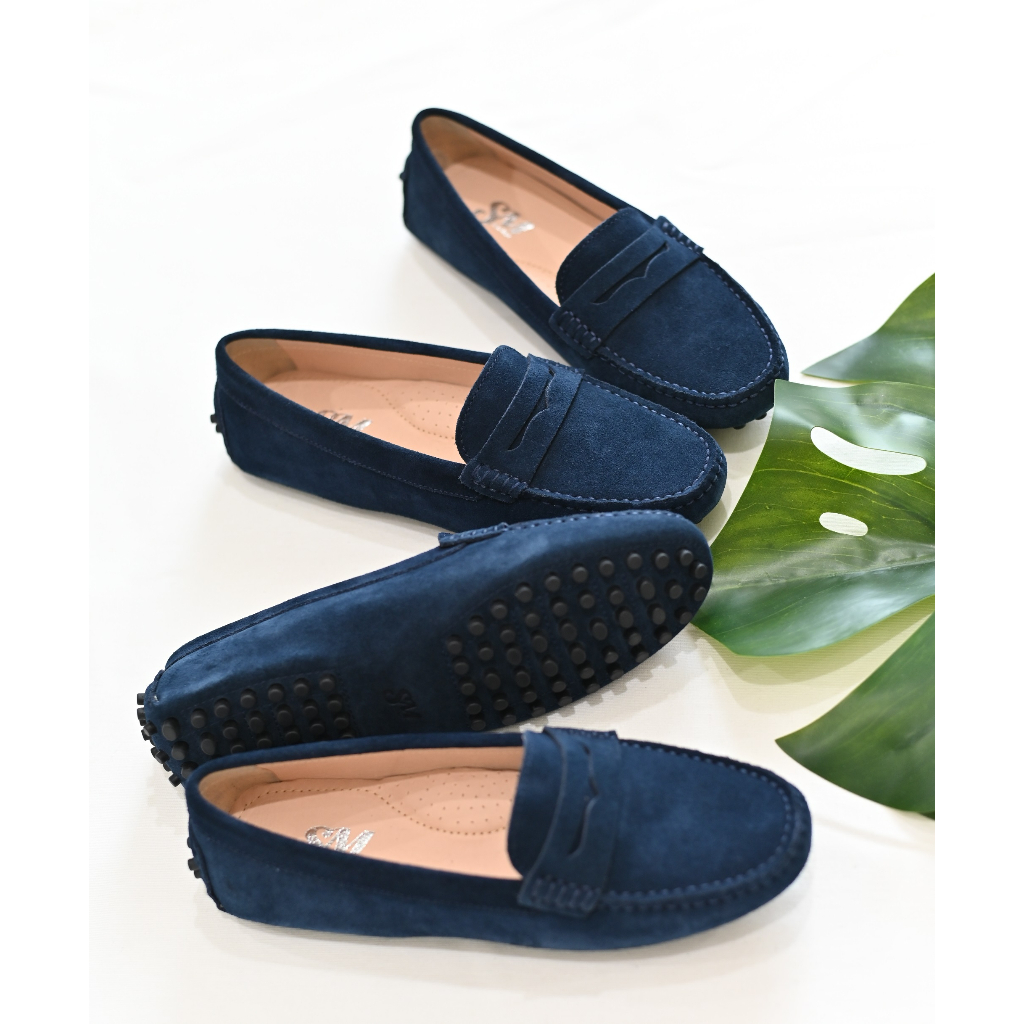 Soulmate Shoes รองเท้าหนังแท้ Classic Mate in Navy