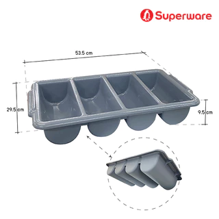 Srithai Superware ถาดเก็บช้อนส้อม สำหรับใส่ เก็บ ช้อน-ส้อม ที่วางช้อน 4 ช่อง รุ่น TR-01
