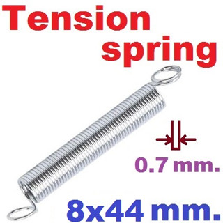 (10ชิ้น)สปริงขดแบบดึง ขนาด 8x44 mm.Tension spring Extension spring Steel สปริงดึง สปริงเกี่ยว