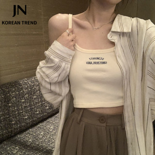 JN Studio  เสื้อกล้าม ครอปครึ่งตัว หลังเว้า ผ้าดีเยี่ยม สบาย ทันสมัย พิเศษ สวยงาม A20K0J0 36Z230909