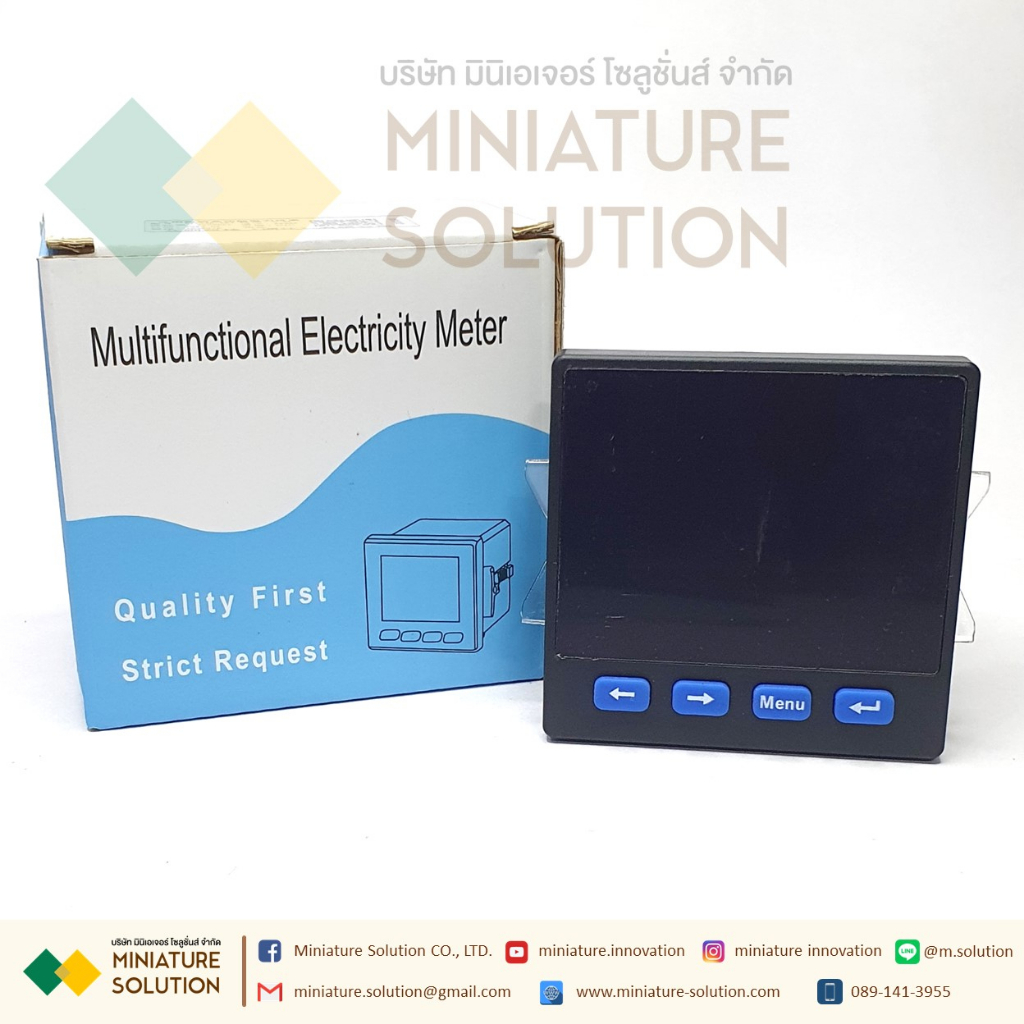Power Meter RS485 Modbus-RTU [ขายดี] มิเตอร์วัดกระแสไฟ 3เฟส [AZ194E-9S4] [AZ194E-AS4] [รุ่นบาง]
