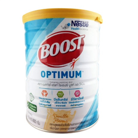 NESTLE BOOST OPTIMUM 800 G อาหารเสริมทางการแพทย์ มีเวย์โปรตีน สำหรับผู้สูงอายุ