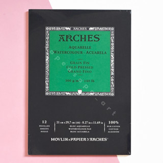 สมุดกระดาษสีน้ำ Arches 300 แกรม ขนาด A4 แบบกึ่งหยาบ Cold pressed