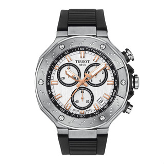 Tissot T-Race Chronograph ทิสโซต์ ที เรซ สีขาว ดำ T1414171701100 นาฬิกาผู้ชาย