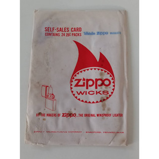 แผงไส้เชือก Zippo  WIKS   แบบมีลวดทองแดง  ของใหม่เก็บเก่า จากยุค90  ไม่เคยแกะ  1แผง    สภาพมีรอยจากเก็บ   บรรจุ24เส้น