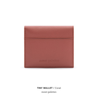 Sweet Palettes กระเป๋าหนังแท้ Tiny Wallet Coral