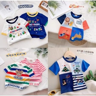 พร้อมส่ง Size 120 // เสื้อยืดเด็กแขนสั้น แขนกุด ลายหมีมิกิ