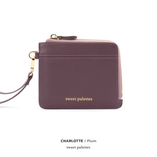 Sweet Palettes กระเป๋าหนังแท้ Charlotte Pouch Plum