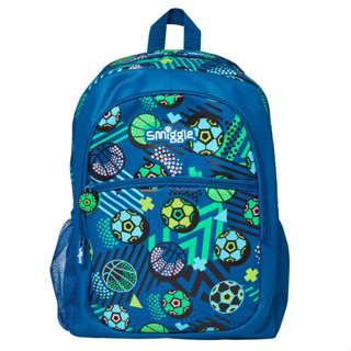 Smiggle Drift Classic Backpack กระเป๋าเป้ ลายบอล น้ำเงิน ขนาด 16 นิ้ว พร้อมส่งในไทย