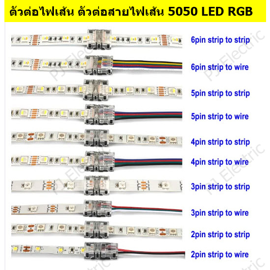 1 ชิ้น ตัวต่อไฟเส้น หรือ ตัวต่อสายไฟเส้น 5050 LED RGB ความกว้าง 10 มิลลิเมตร  ( LED Strip Connector)